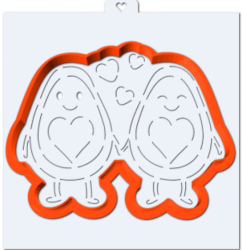 Изображение Вырубка+трафарет "Авокадо парочка"